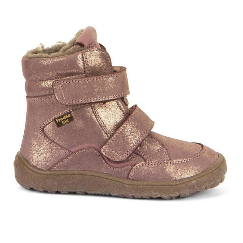 Froddo Barefoot TEX Winter Leather, Pink / Gold (kalvo) - villavuori